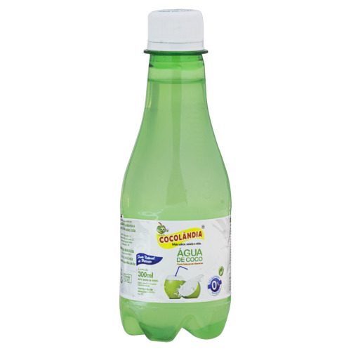 ÁGUA DE COCO PASTEURIZADA COCOLÂNDIA GARRAFA 300ML