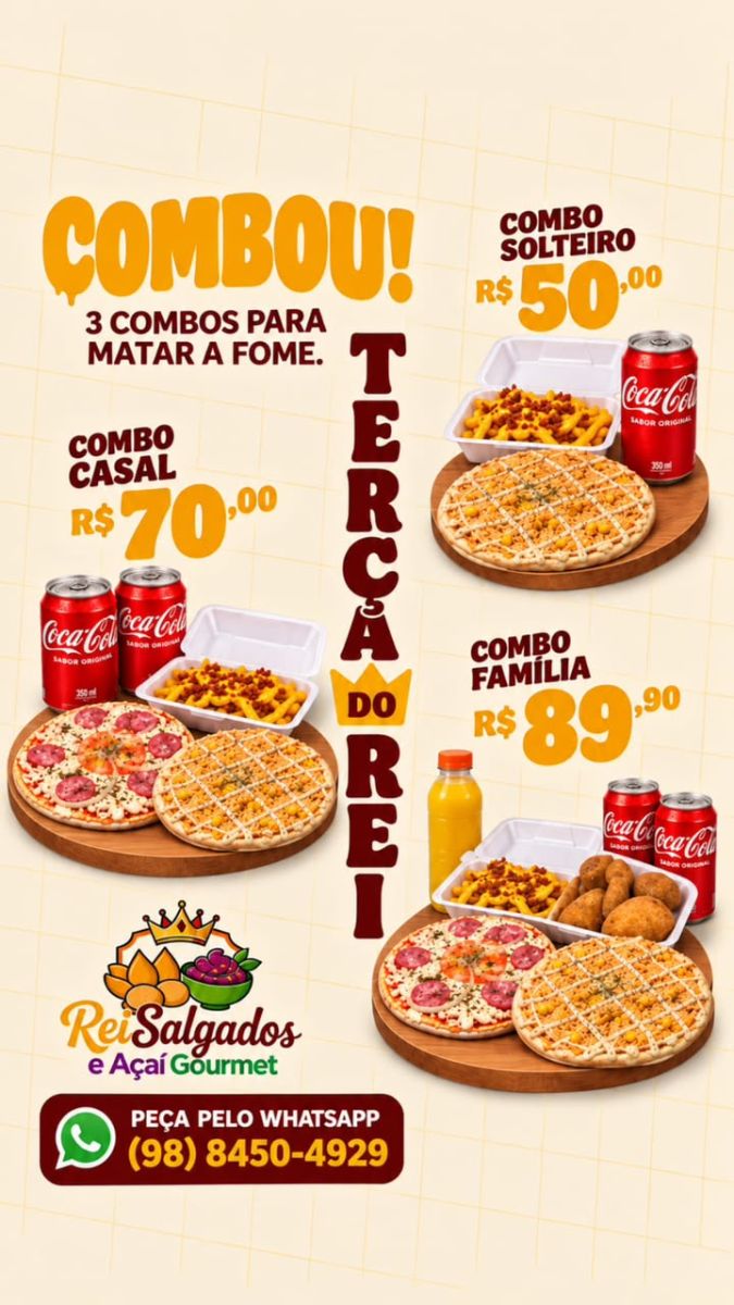Combos Terça do Rei - Pizzaria