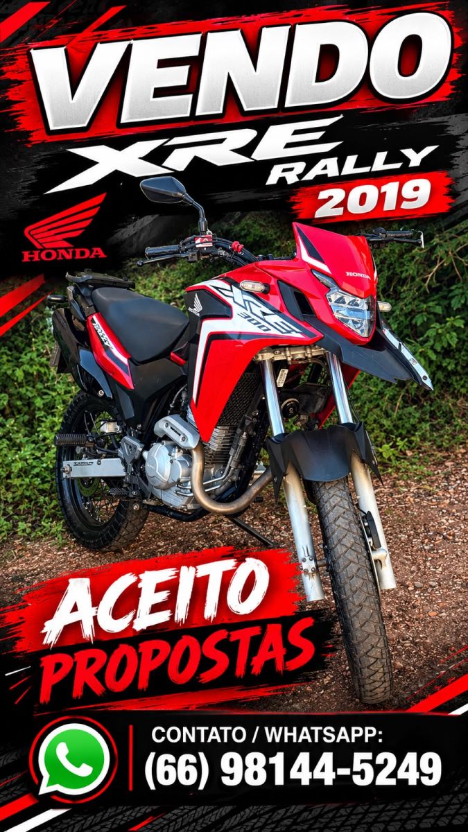 Honda XRE Rally 2019 - Aceito Propostas